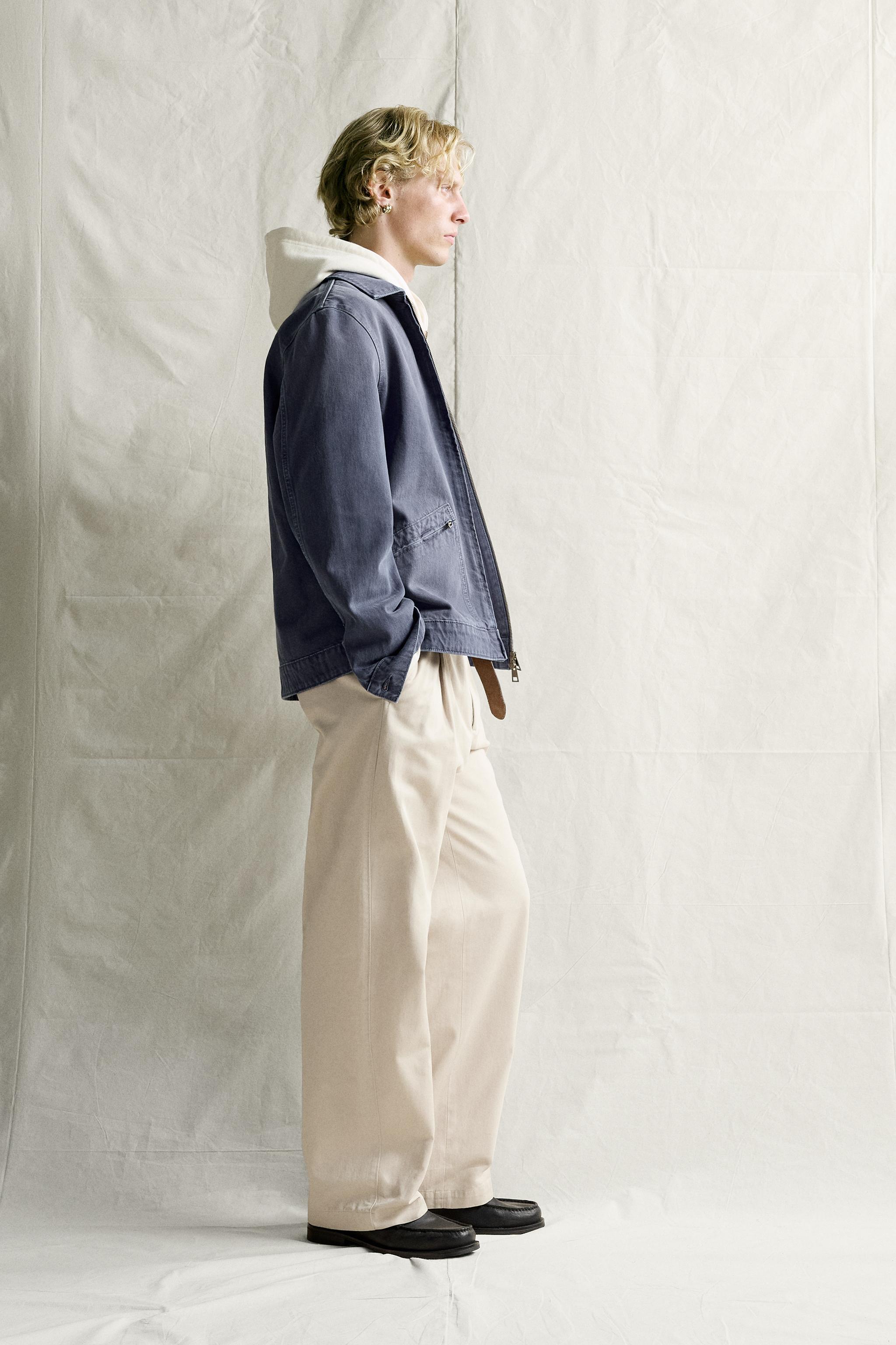 REGULAR FIT DENIM ZIP-UP JACKET